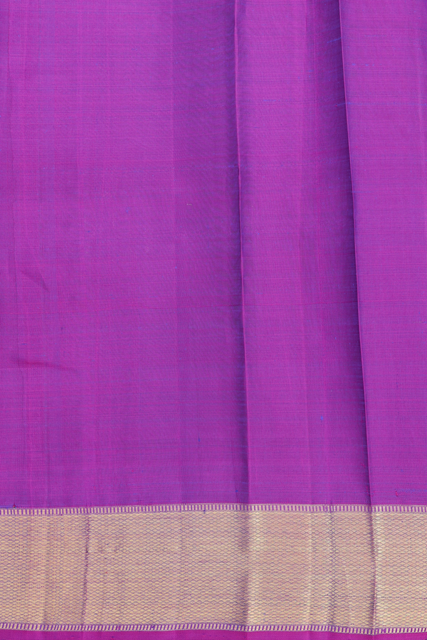 Kanchipuram Silk Saree In Teal Blue With Contrast Border