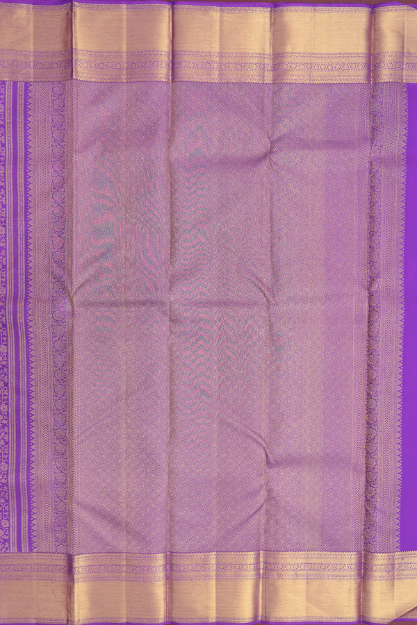 Kanchipuram Silk Saree In Purple With Brocade Design