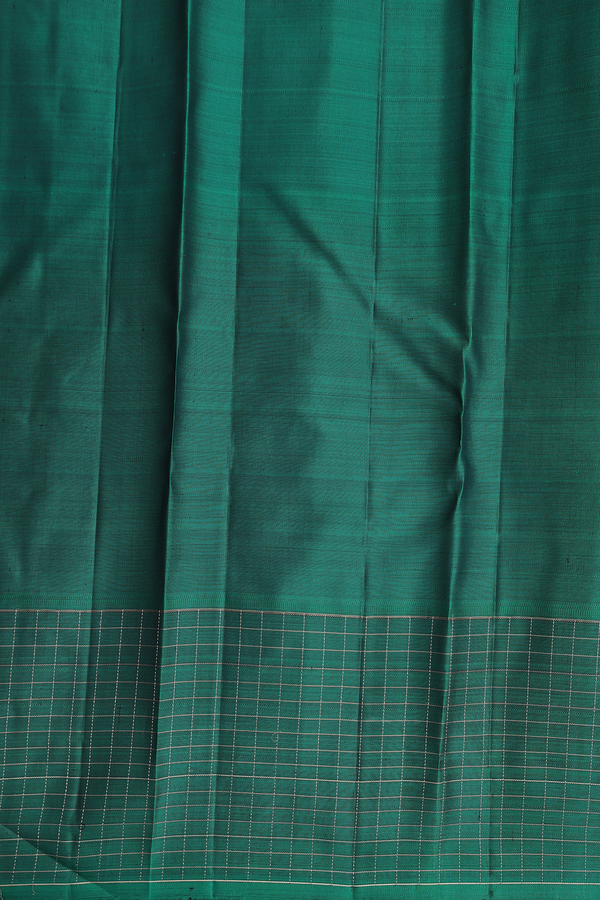 Kanchipuram Silk Saree In Royal Blue With Peacock Buttas