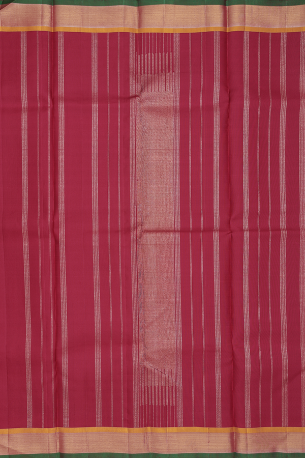 Kanchipuram Silk Saree In Red With Malli Moggu Buttas