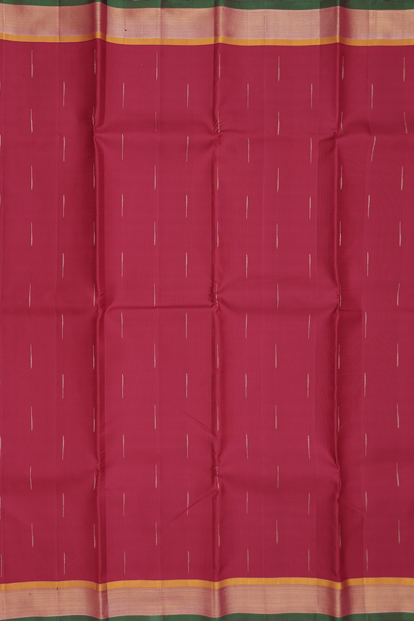 Kanchipuram Silk Saree In Red With Malli Moggu Buttas