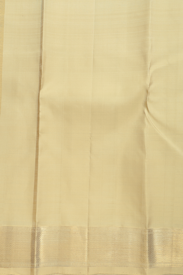 Kanchipuram Silk Saree In Khaki With Zari Buttas
