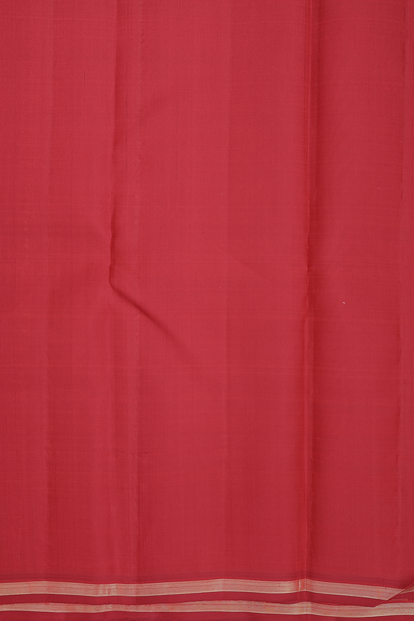 Kanchipuram Silk Saree In Crimson Red With Jacquard Pattern