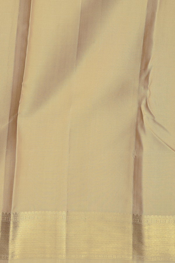 Kanchipuram Silk Saree In Khaki With Jacquard Pattern