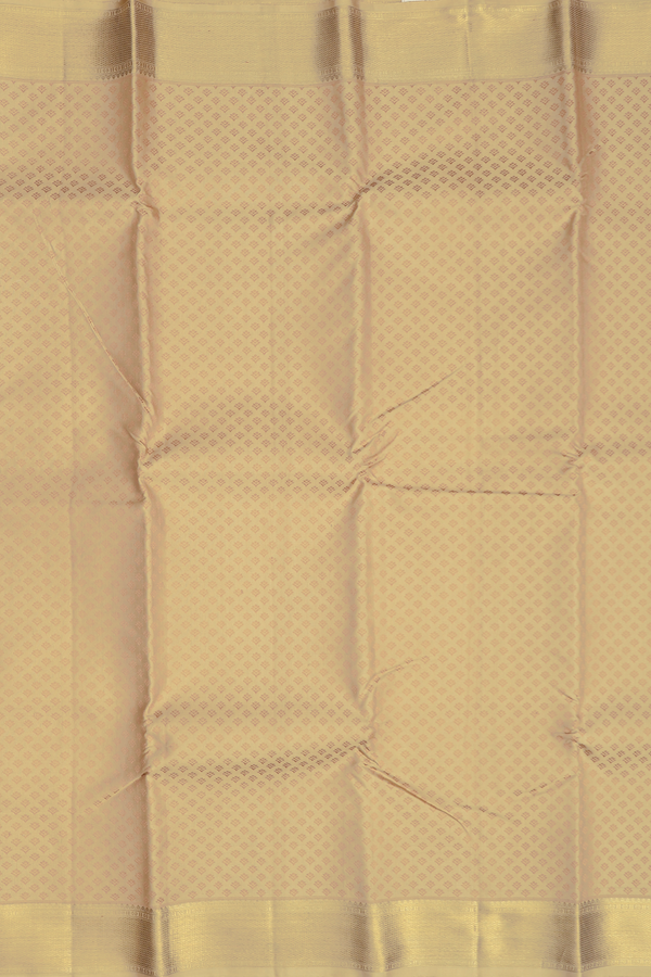 Kanchipuram Silk Saree In Khaki With Jacquard Pattern