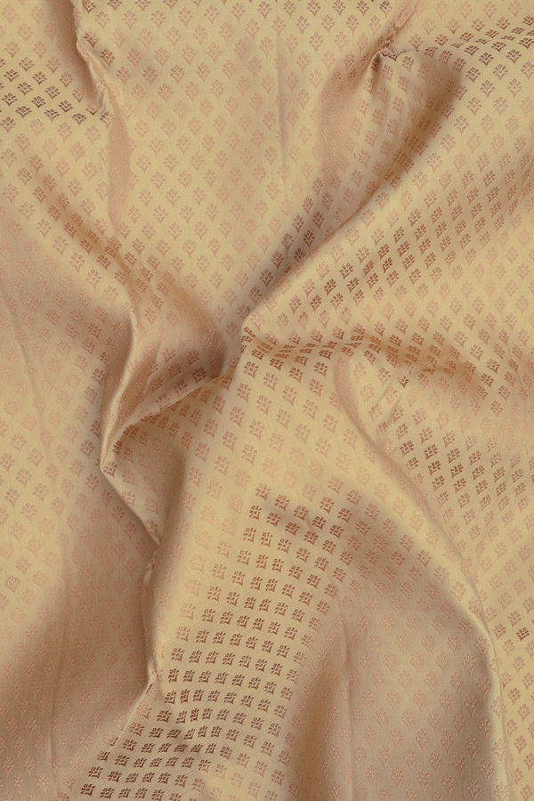 Kanchipuram Silk Saree In Khaki With Jacquard Pattern