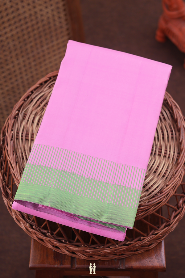 Kanchipuram Silk Saree In Pink With Seepu Rekku Border