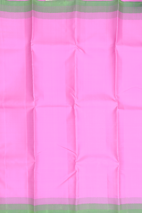Kanchipuram Silk Saree In Pink With Seepu Rekku Border