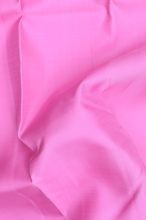 Kanchipuram Silk Saree In Pink With Seepu Rekku Border