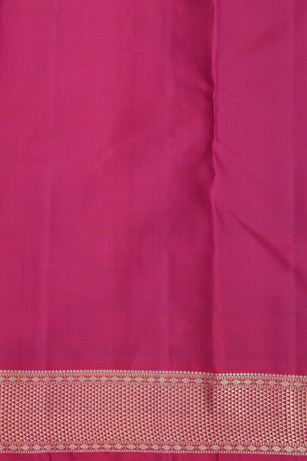 Kanchipuram Silk Saree In Grape Purple With Peacock Buttas