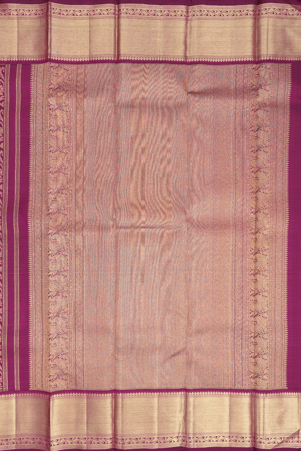 Kanchipuram Silk Saree In Berry Purple With Brocade Design