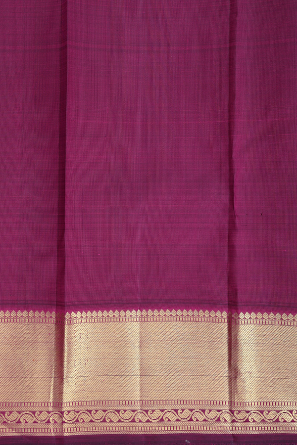 Kanchipuram Silk Saree In Berry Purple With Brocade Design
