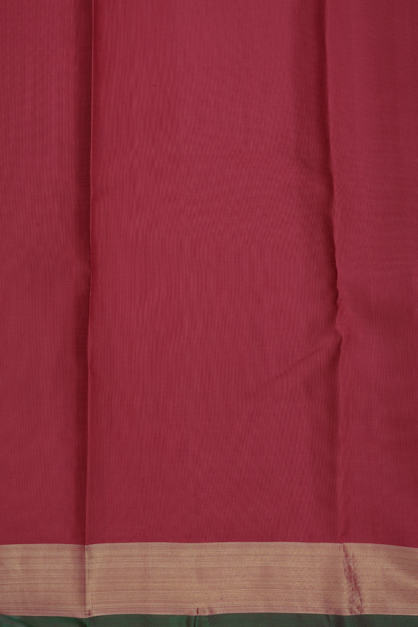 Kanchipuram Silk Saree Orange With Paai Madippu Kattam Design