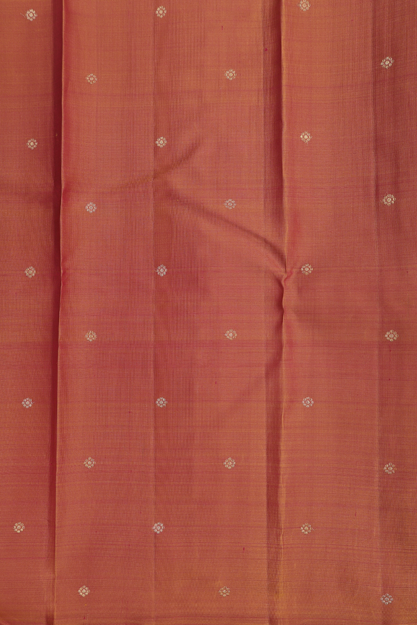 Kanchipuram Silk Saree In Crimson Red With Stripes Design