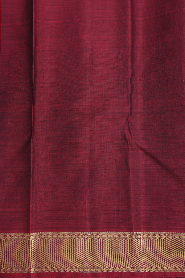 Kanchipuram Silk Saree In Royal Blue With Zari Buttas