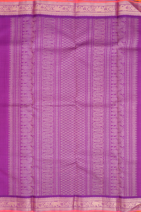 Kanchipuram Silk Saree In Dual Tone With Floral Buttas