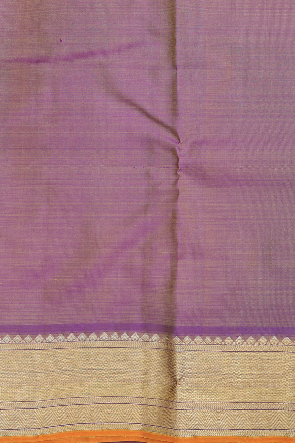 Kanchipuram Silk Saree In Sunflower Yellow With Chakram Buttas