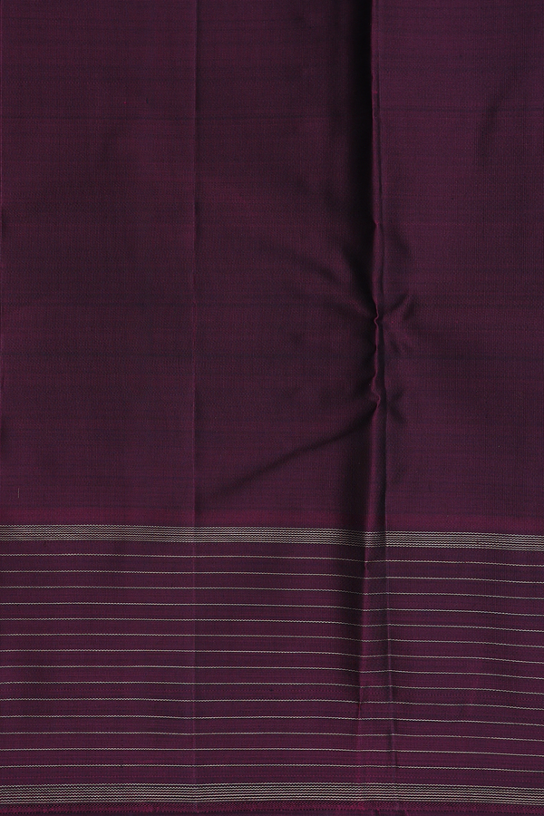 Kanchipuram Silk Saree In Grey With Zari Buttas