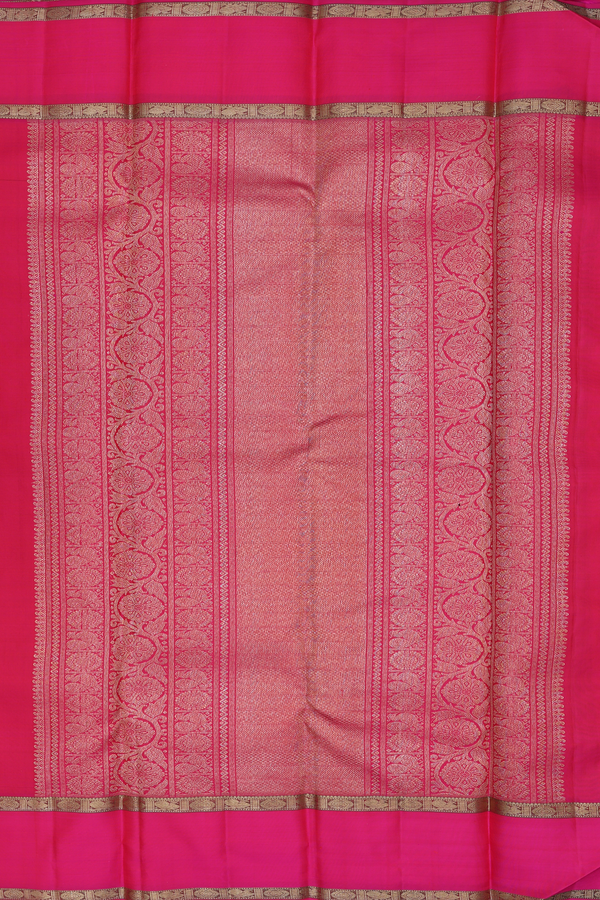 Kanchipuram Silk Saree In Maroon With Checks Design