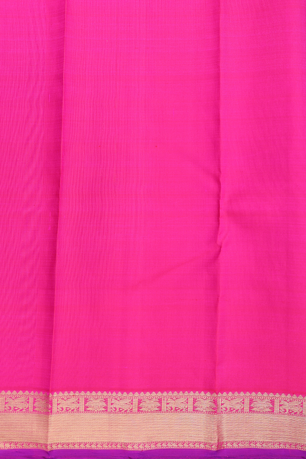 Kanchipuram Silk Saree In Multicolor Along Checks With Motifs