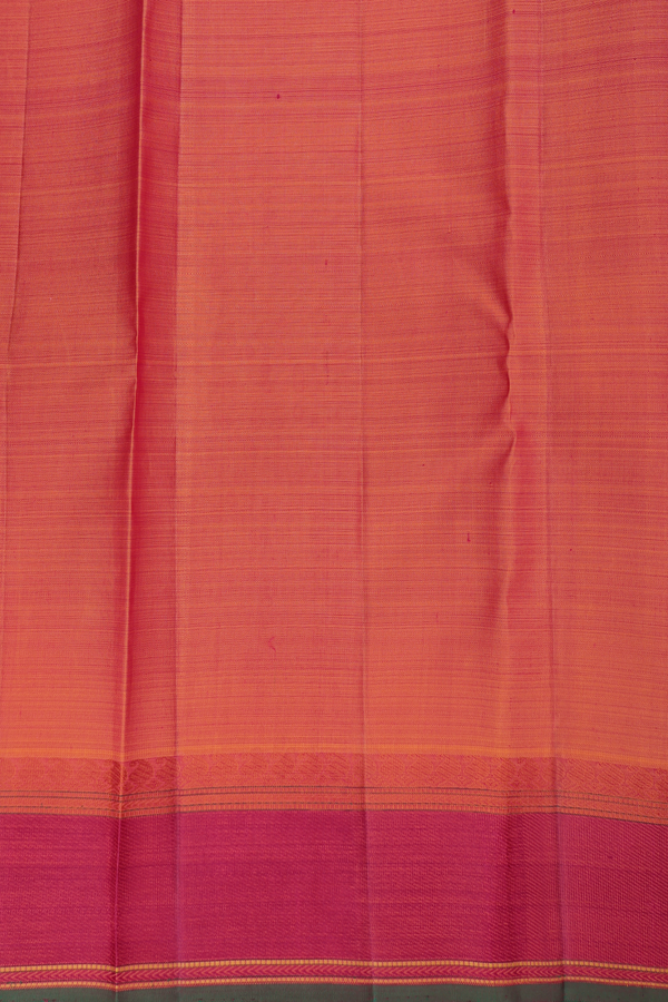 Kanchipuram Silk Saree In Dark Pink With Jacquard Pattern