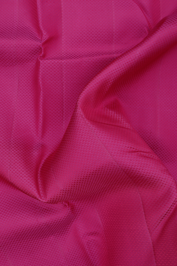 Kanchipuram Silk Saree In Dark Pink With Jacquard Pattern
