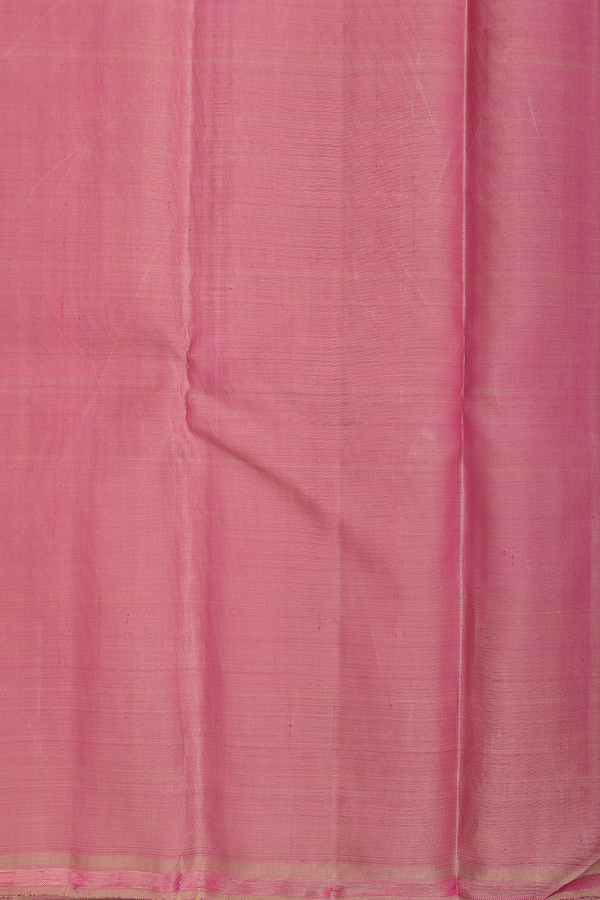 Kanchipuram Silk Saree In Dusty Pink With Stripes Design