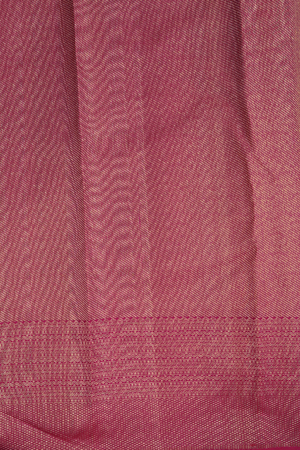 Kanchipuram Silk Saree In Berry Red With Brocade Design