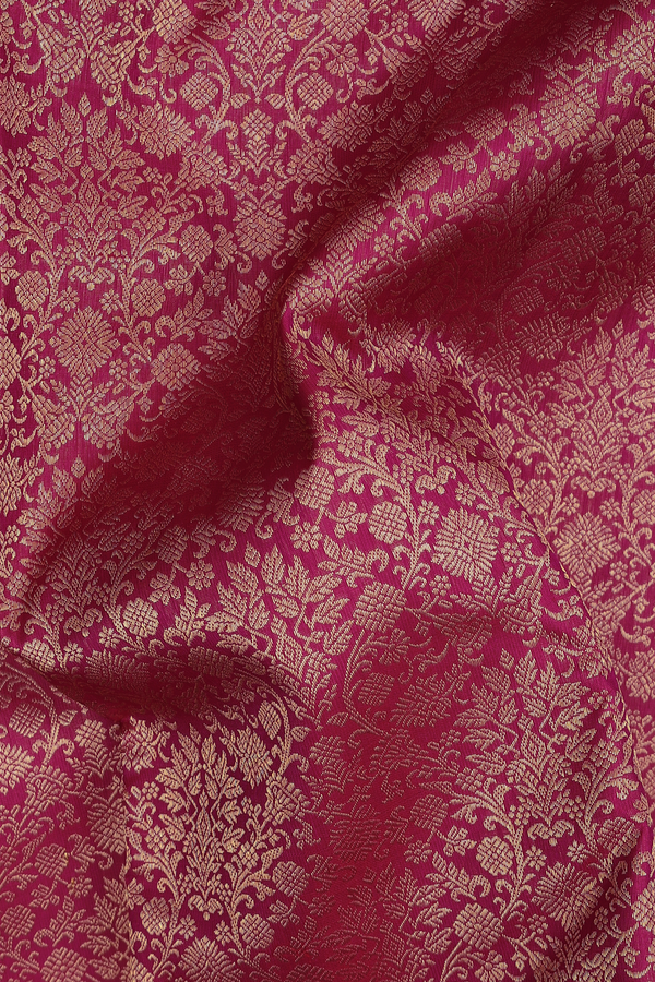Kanchipuram Silk Saree In Berry Red With Brocade Design