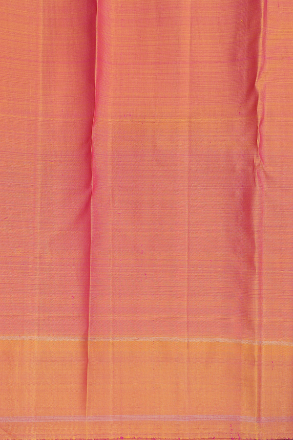 Kanchipuram Silk Saree In Dark Pink With Checks Design
