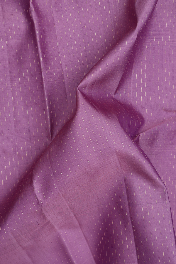 Kanchipuram Silk Saree In Dusty Lavender With Stripes Design
