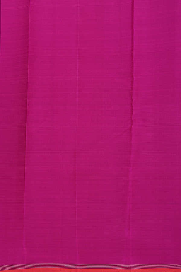 Kanchipuram Silk Saree In Magenta With Paisley Border