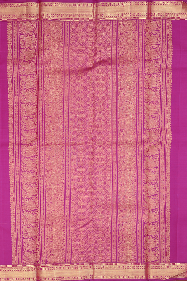 Kanchipuram Silk Saree In Dusty Pink With Jacquard Pattern