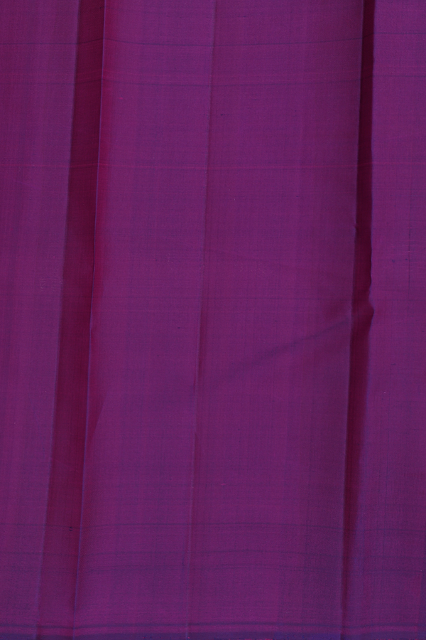 Kanchipuram Silk Saree In Purple Along Stripes With Buttas
