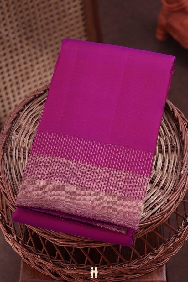 Kanchipuram Silk Saree In Purple With Seppu Rekku Border