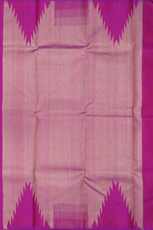 Kanchipuram Silk Saree In Purple With Seppu Rekku Border