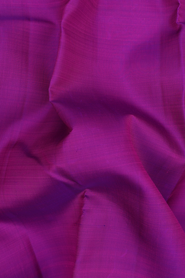 Kanchipuram Silk Saree In Purple Rose With Temple Border