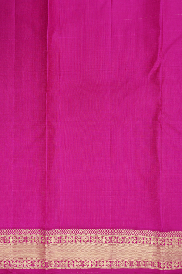 Kanchipuram Silk Saree In Dusty Pink With Jacquard Pattern