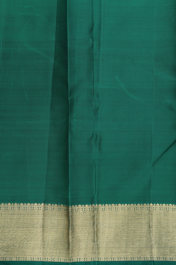 Kanchipuram Silk Saree In Vermillion Red With Checks Design