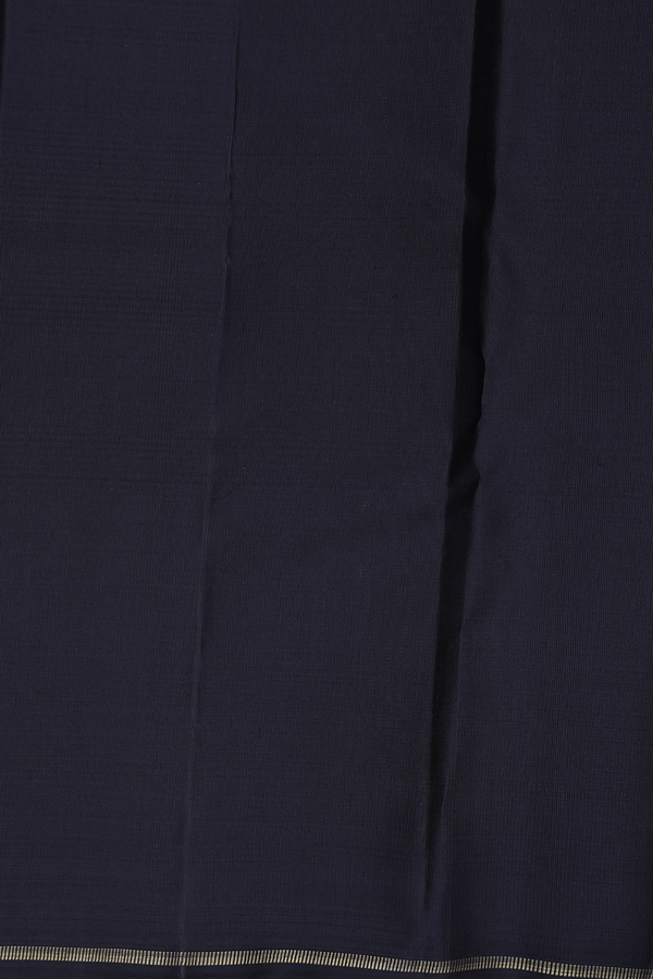 Kanchipuram Silk Saree In Black And White With Checks Design