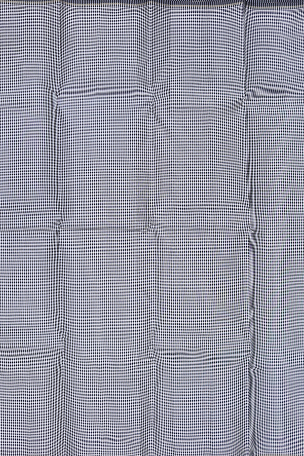 Kanchipuram Silk Saree In Black And White With Checks Design