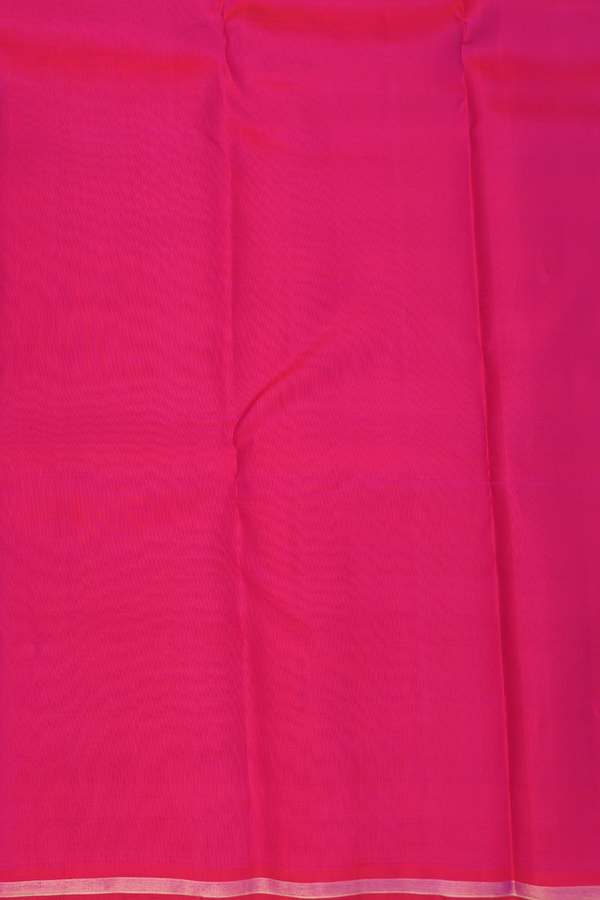 Kanchipuram Silk Saree In Pink With Jacquard Pattern