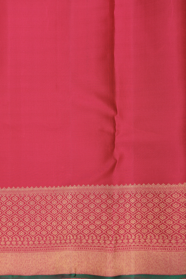 Kanchipuram Silk Saree In Red With Zari Buttas