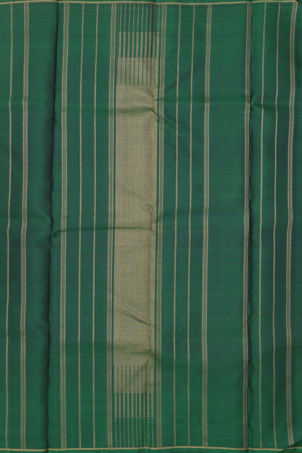 Kanchipuram Silk Saree In Red And Orange With Checks Design