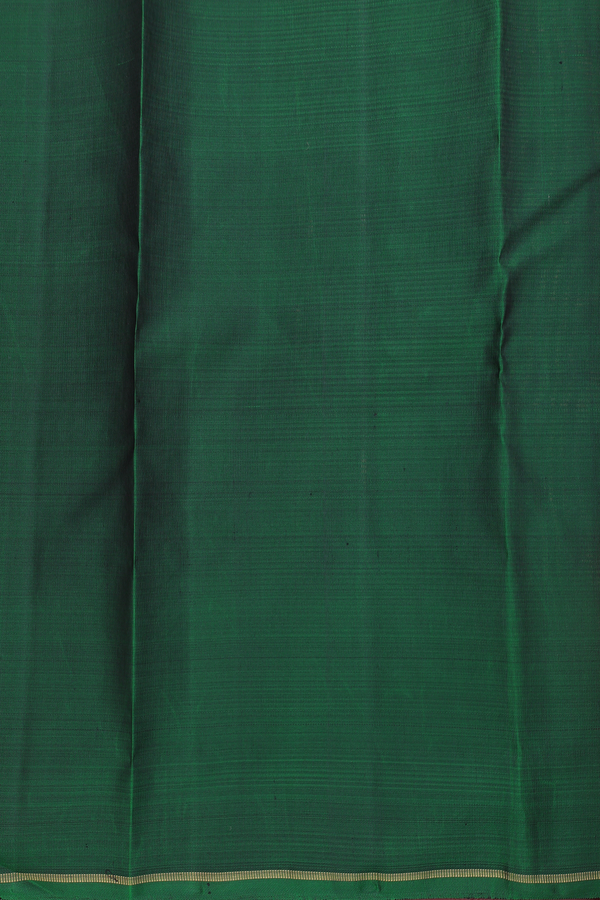 Kanchipuram Silk Saree In Red And Orange With Checks Design