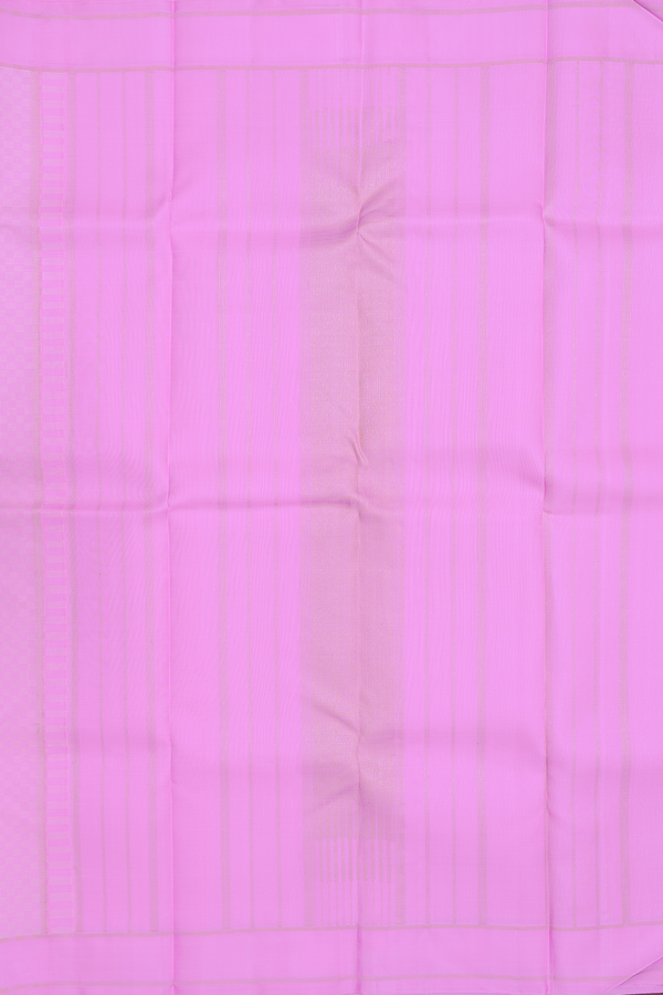 Kanchipuram Silk Saree In Pink With Paai Madippu Kattam Design