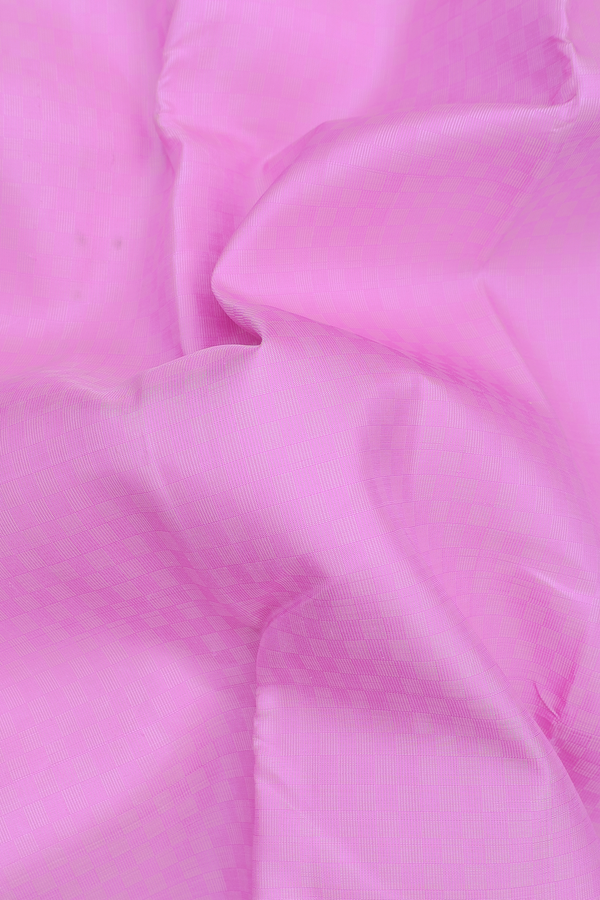 Kanchipuram Silk Saree In Pink With Paai Madippu Kattam Design