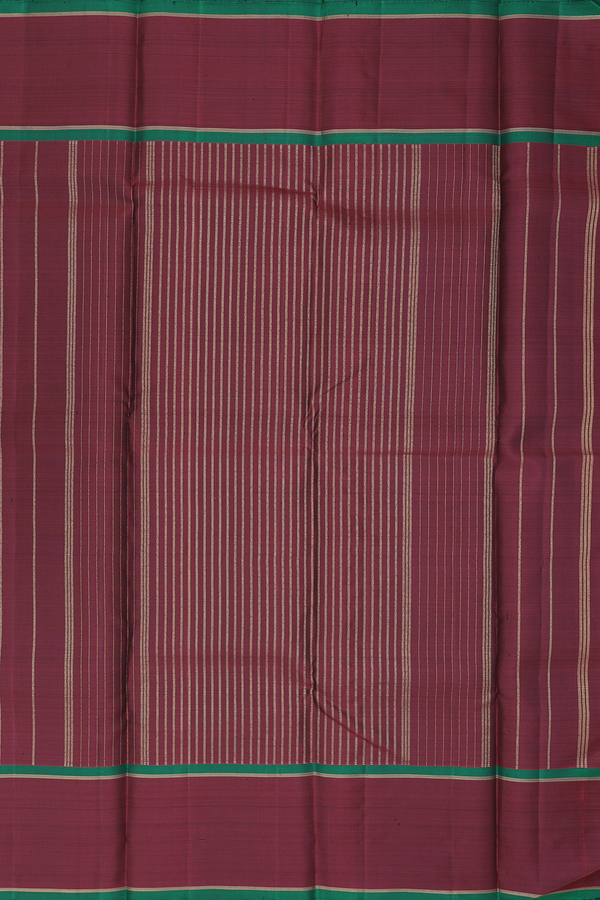 Kanchipuram Silk Saree In Black With Checks Design