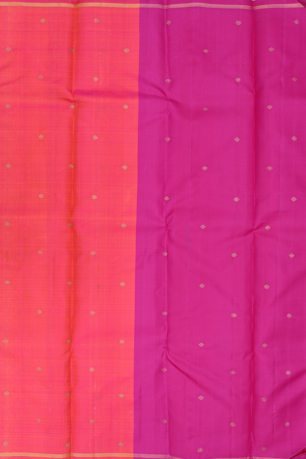 Kanchipuram Silk Saree In Off White With Malli Moggu Buttas
