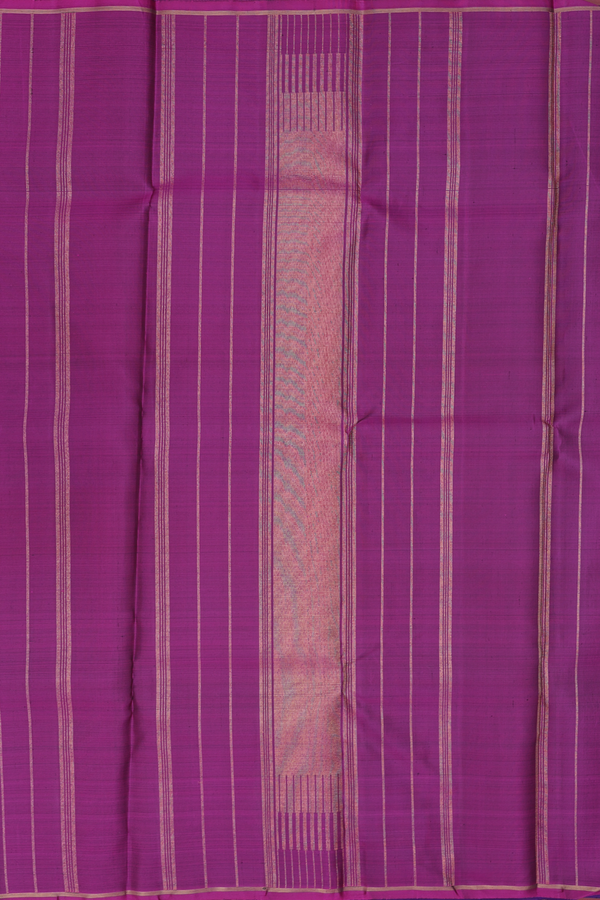 Kanchipuram Silk Saree In Purple With Malli Moggu Buttas